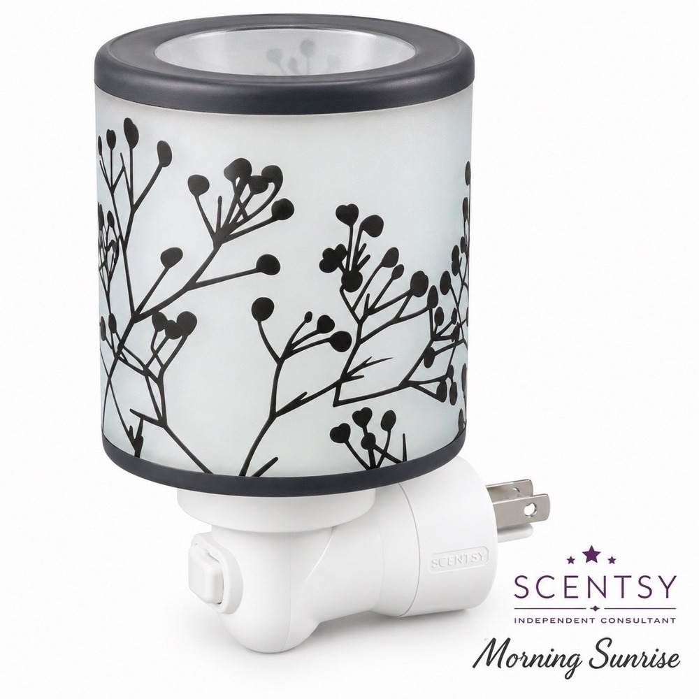 Scentsy Morning Sunrise Mini Warmer Wall Plug In w/ Bulb Mismatched Box - Unused